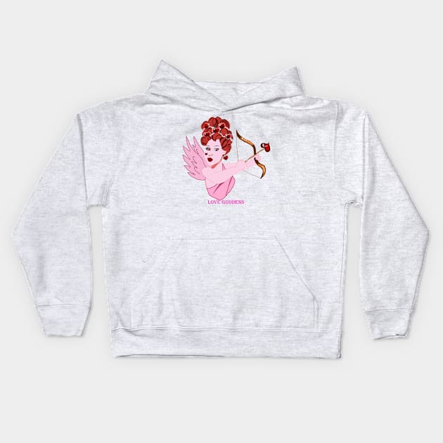 Love Goddess Kids Hoodie by LoveQueen